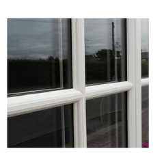 High Quality Simple Grill Design Swing White Vinyl Windows Tempered Glass PVC Casement Windows
