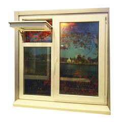 LVDUN Customized Dimension Plastic House Kitchen Top Outswing UPVC Awning Window