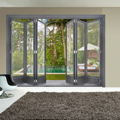 LVDUN soundproof aluminum glass folding door bifold doors