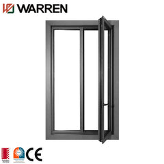 Aluminium framed swing tempered glass casement window