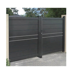 LVDUN High Quality Retractable Sliding Automatic Garden Stacking Aluminium Picket Main Gate Outside