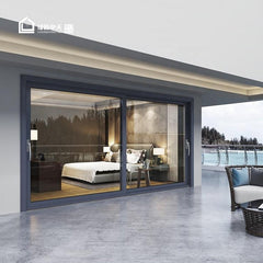 LVDUN Aluminium alloy lift sliding doors form ceiling to floor modern design of patio glass doors heavy duty entry door