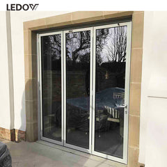 Last Design Thermal Break Double Tempered Glass Aluminium Alloy Bifolding Door Modern Foldable Folding ISO9001