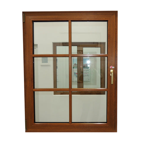 LVDUN New Design Thermal Break Aluminum French Casement Window Swing Tempered Glass Window
