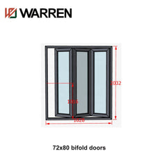 Warren 101*35 folding door with Sobinco Hardware and warren glass factory sale