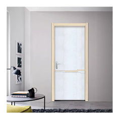 LVDUN Beautiful Picture Aluminum Frame Glass Casement Door Interior Frosted Glass Bathroom Entry Door