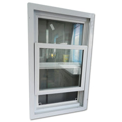 LVDUN American Style Single Hung Vinyl Window Vertical Sliding PVC Window With Glass