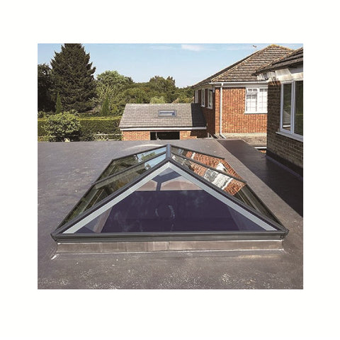 LVDUN Motorized Electric Open Skylight Sliding Roof  Laminated Glass Solar Tube Triangle Pyramid Skylight Roof