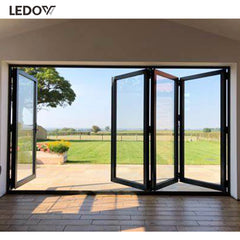 Thermal break aluminum bifold patio doors exterior energy efficient folding doors accordion door