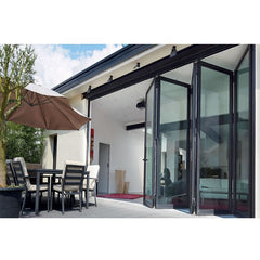 LVDUN China Manufacturer Folding Patio Doors Prices Lowes Glass Bifold Used Exterior Doors For Sale