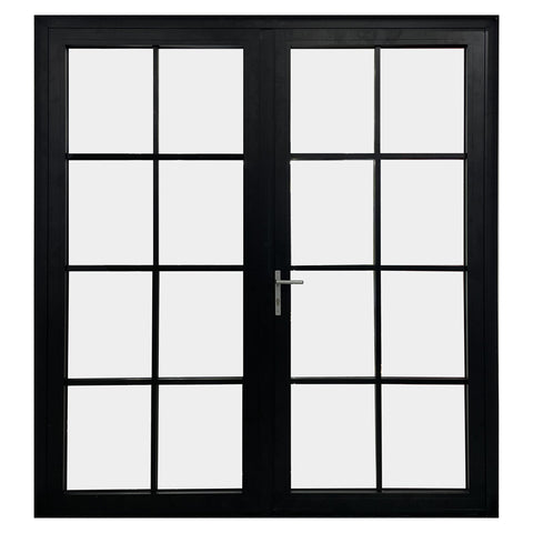 LVDUN  aluminium entry door with double glazing triple glass  with German hardware  and frosted glass single doors