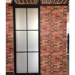 LVDUN High quality Steel sliding barn door interior steel frame sliding door with hardware