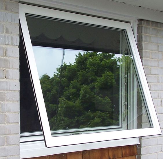 LVDUN New Design Modern Custom Top Hung Aluminum Frame Swing Bathroom Awning Casement Window