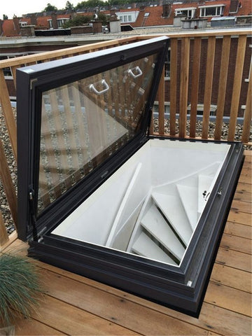 LVDUN Black Roof Window Electric Openable Laminated Glass Clear Skylight Roof Panel Price