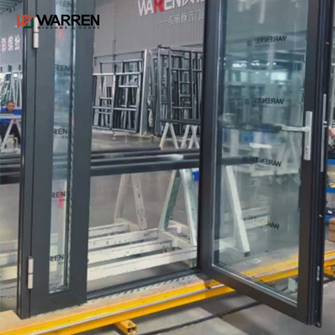 High Quality Custom Exterior French Patio Doors Asymmetric Openable Side Lite Aluminum Door