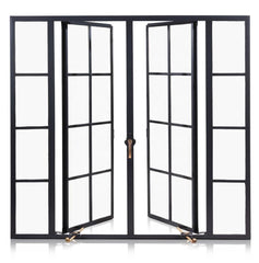 LVDUN Luxury home customized doors, thermal steel modern doors, wrought iron window grills