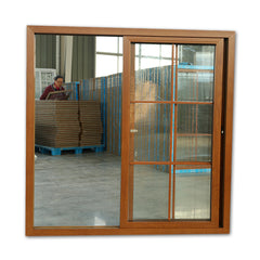LVDUN Wooden Color Frame Plastic Window Design Pvc Sliding Glass Windows