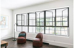 LVDUN China Manufacturer steel thermal break double glazed window windows with steel mesh casement window