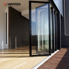 Warren Beautiful Design Aluminum Glass bifold sliding folding door tempered insulated frameless folding doors