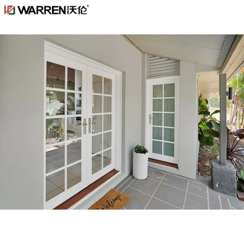 Warren 30x72 Exterior Door French 3/4 Window Front Door Modern White Door Design French Glass