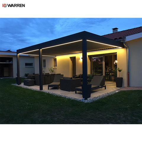 Warren modern motorized opening roof waterproof retractable motorized aluminum pergola