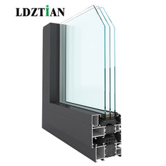 Thermal Sound Insulation Aluminium Windows Double Panels Hollow Tempered Glass Tilt and Turn Windows with Hinges