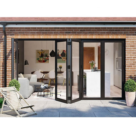 LVDUN Exterior Entrance Veranda Movable Aluminum Frame Glass Partition Folding Glazed Wall Malaysia