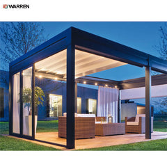 Warren motorized waterproof aluminum patio louvered pergola