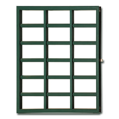 LVDUN High Quality Aluminum Frames Fixed Tempered Glass Windows with Grill Design