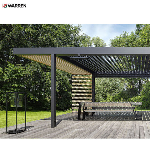 Warren motorized electric pergola glass aluminium outdoor