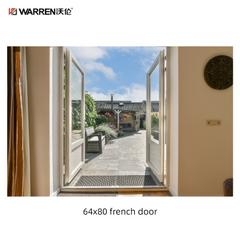 Warren 64x80 White Interior Double Doors With Glass With Double Glazed Interior Door