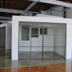 LVDUN Balcony Garage Metal Cast Iron Sliding Front Patio Glass Doors