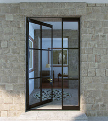 LVDUN High Quality Low-e Glass Glazed Steel Iron French Steel Swing Interior Door