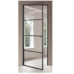 LVDUN Aluminum Exterior Double Glass French Entry Door Swing Casement Door