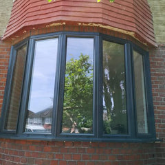 Contemporary style aluminum double pane window aluminum bay window