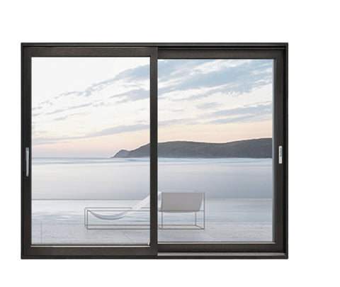 LVDUN custom sound proof aluminium narrow frame profile thermal break double tempered glass entry sliding door