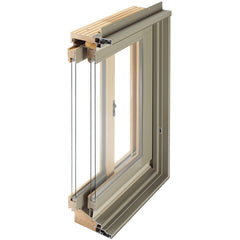 LVDUN Aluminum Timber Sash Window Reveal Doors Aluminium Timber Windows