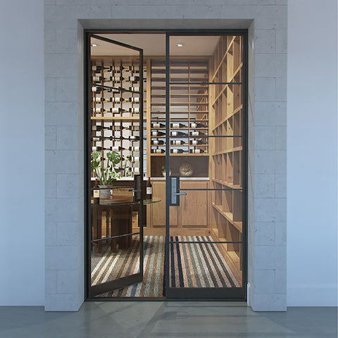 LVDUN European Industrial Black Pocket Inside Casement Glass Door