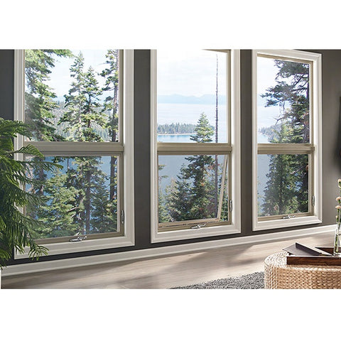 LVDUN Residential White Aluminium Windows Double Glass Price Retractable Window Awning Aluminium Window Systems
