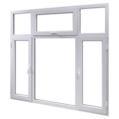 aluminum double tempered casement glass windows