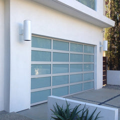 LVDUN aluminum frame hurricane impact resistant modern glass double garage door