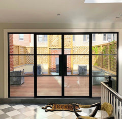 LVDUN French Door window with panel grills design  or iron windows and doors grill designs anti-rust powder coated