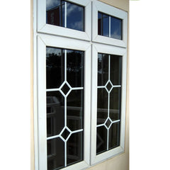Hotian Brand White Vinyl Windows And Doors Customized PVC Fixed Windows Grill Designs For Sale