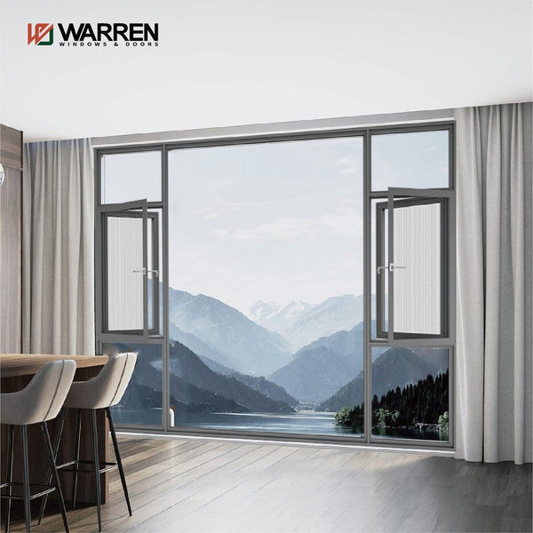 Factory Wholesale Aluminium Double Casement Window High Impact Glass Windows For Bedroom