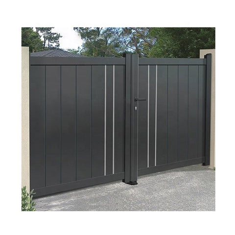 LVDUN High Quality Retractable Sliding Automatic Garden Stacking Aluminium Picket Main Gate Outside