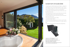 High quality heavy duty large size OX white aluminium with big view glass durable lift sliding door
