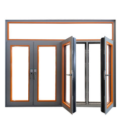 LVDUN Luxury European style aluminium clad wood casement window with low e glass