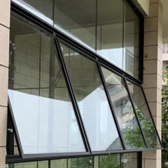 LVDUN European style high quality security galvanized industrial steel frame awning window and door design