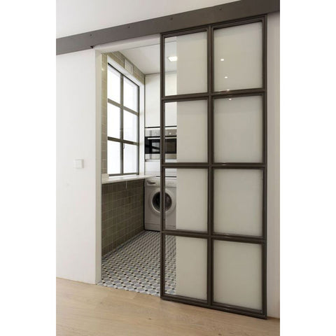 LVDUN High quality Steel sliding barn door steel frame sliding door with hardware