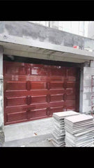 LVDUN Aluminum alloy material frosted glass modern new black sectional panel garage door